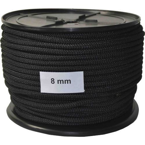 Cuerda de nailon - Cuerda negra, 5 mm x 100 m - VDSTEENXXL