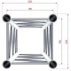 CONTEST TRUSS ALUMINIO DECO22Q-PT50 CUADRADO 220 mm TRAMO 0,50 m