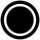 ROSCO GOBO VIDRIO 81115 CIRCLE OUTLINE, Blanco y Negro