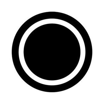 ROSCO GOBO VIDRIO 81115 CIRCLE OUTLINE, Blanco y Negro