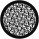 ROSCO GOBO VIDRIO 81134, MOLTEN SILVER, Blanco y Negro