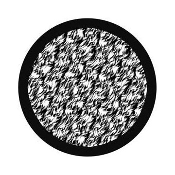 ROSCO GOBO VIDRIO 81134, MOLTEN SILVER, Blanco y Negro