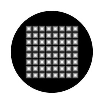 ROSCO GOBO VIDRIO 81137, PYRAMID HIGHLIGHTS, Blanco y Negro