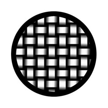 ROSCO GOBO VIDRIO 81139, WOVEN STAINLESS, ByN Negro