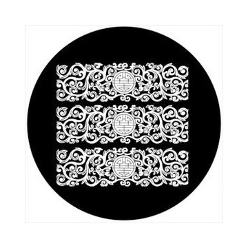 ROSCO GOBO VIDRIO 81171, LACQUER RELIEF, Blanco yNegro