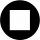 ROSCO GOBO VIDRIO 81187 OPEN SQUARE, Blanco y Negro
