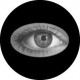 ROSCO GOBO VIDRIO 82204, EYEBALL, Blanco y Negro