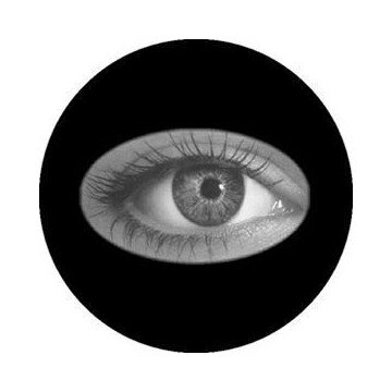 ROSCO GOBO VIDRIO 82204, EYEBALL, Blanco y Negro