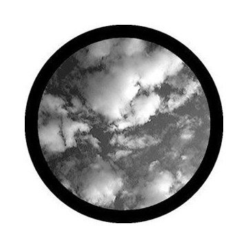 ROSCO GOBO VIDRIO 82205, CLOUDS, Blanco y Negro