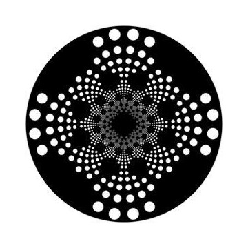 ROSCO GOBO VIDRIO 82211 DOT VORTEx Blanco y Negroo