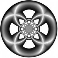 ROSCO GOBO VIDRIO 82212 SOFT VORTEx Blanco y Negroro