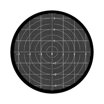 ROSCO GOBO VIDRIO 82729 GLASS LINE UP GRID ByNo y Negro