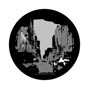 ROSCO GOBO VIDRIO 82733, CITYSCAPE 1, Blanco y Negro
