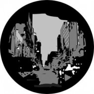 ROSCO GOBO VIDRIO 82733, CITYSCAPE 1, Blanco y Negro