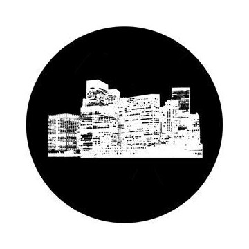 ROSCO GOBO VIDRIO 82735, CITYSCAPE 3, Blanco y Negro