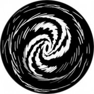 ROSCO GOBO VIDRIO 82741, PARTICLE SPIRAL, ByN Negro