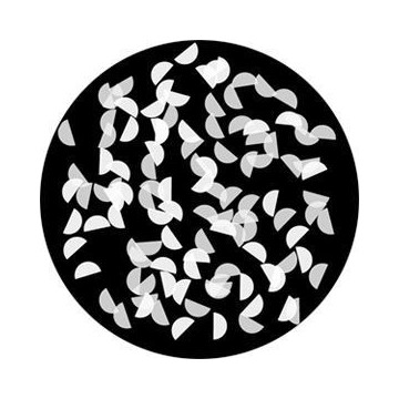 ROSCO GOBO VIDRIO 82742 CONFETTI, Blanco y Negro