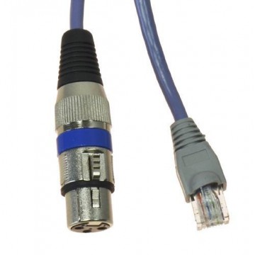 CABLE XLR-ETHERCON HEMBRA 1 m TIRAS LED