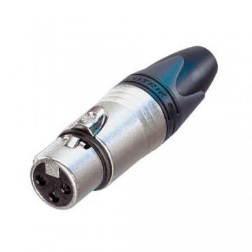 NEUTRIK XLR 3 HEMBRA AEREO color PLATA contactos PLATA