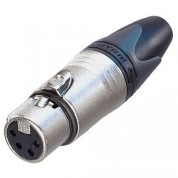 CONECTOR XLR 4 HEMBRA AEREO NEUTRIK NC4FXX color PLATA