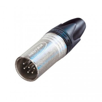 CONECTOR XLR 6 PIN MACHO AEREO NEUTRIK cuerpo PLATA