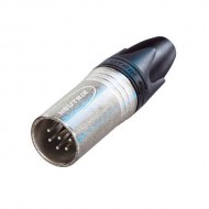 CONECTOR XLR 6 PIN MACHO AEREO NEUTRIK cuerpo PLATA