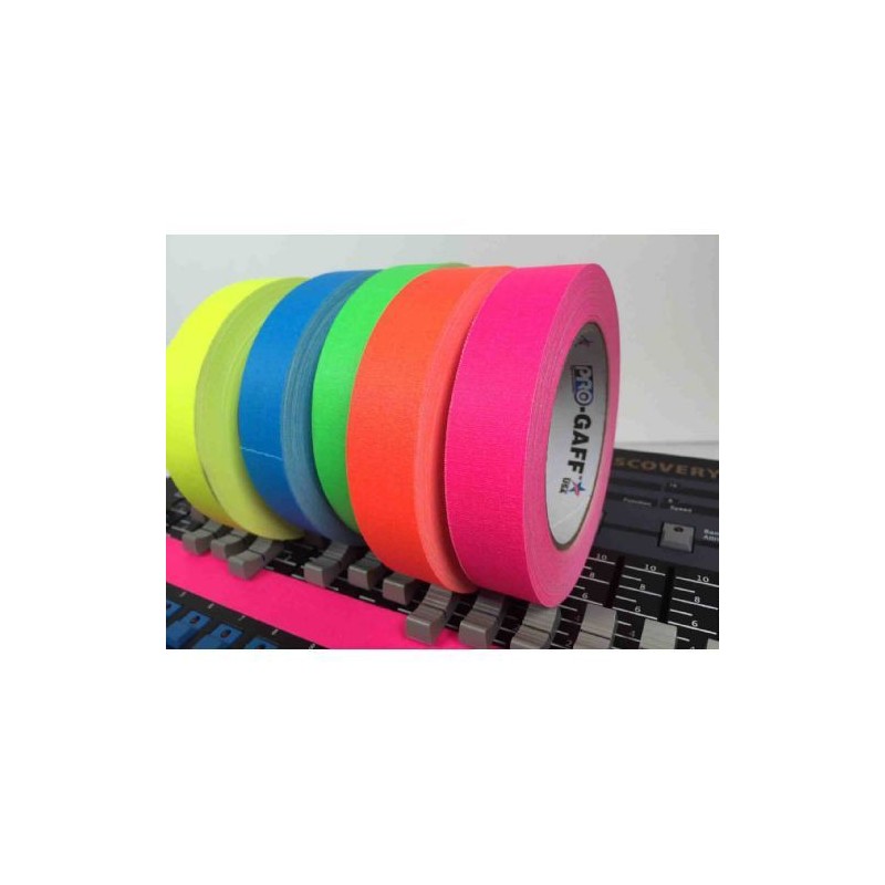 CINTA DE TELA FLUORESCENTE 48 mm x 22,8 m AZUL