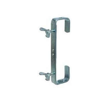 ADMIRAL Garra doble 23cm, hasta 50kg para tubo de50mm, color plata