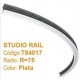 DOUGHTY STUDIO RAIL CURVO R-75 color plata