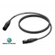 PROCAB CABLE DMX 3P XLR MACHO-XLR 3P HEMBRA DE 1 MTS NEUTRIK