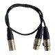 AUDIOPHONY CABLE XLR 3P MACHO-2 XLR 3P HEMBRA 0,6m