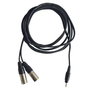 Audiophony CDMX-06 Cable DMX XLR macho 3 pin y Hembra de 0,6 m conectores negros