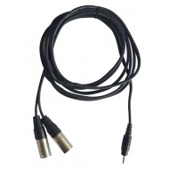 Audiophony CDMX-06 Cable DMX XLR macho 3 pin y Hembra de 0,6 m conectores negros