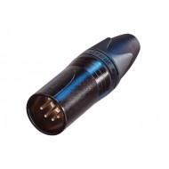 CONECTOR XLR 5P MACHO AEREO NEGRO. CONTACTOS ORO.SERIE XX NEUTRIK