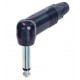 CONECTOR JACK MONO PARA INSTRUMENTO NEGRO ACODADO