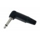 CONECTOR JACK MONO PARA INSTRUMENTO NEGRO ACODADO