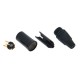 CONECTOR XLR 3P MACHO AEREO NEGRO CONTACTOS ORO NEUTRIK NC3MXX-B