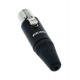 CONECTOR MINI XLR HEMBRA AEREO RT3FC-B NEGRO NEUTRIK REAN