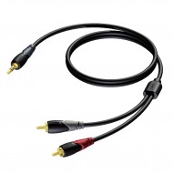 PROCAB CABLE MINI JACK MACHO STEREO a 2 RCA MACHODE 1,5 m