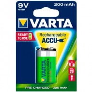 BATERIA PILA 9V 200mAh Recargable VARTA