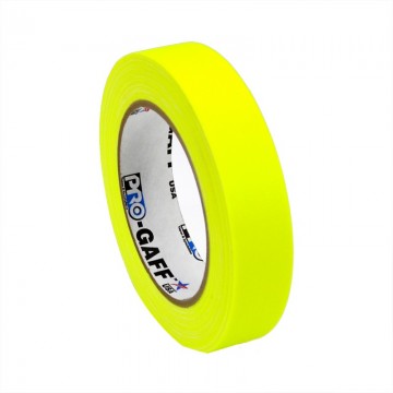 TESA Cinta adhesiva de tejido amarillo fluorescente. 25mx25mm.  04671-00054-10, (6 u.)