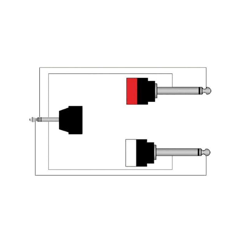 Cable con 1 mini Jack Stereo a 2 Jack Mono de 3 metros