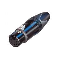 CONECTOR XLR 5P HEMBRA AEREO NEGRO CONTACTOS PLATANEUTRIK NC5FXX-BAG