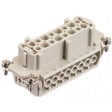 Mirar Arenoso Transporte Conector Harting 09330162701 contacto hembra de 16 pin