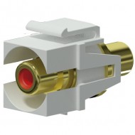 PROCAB Conector RCA a RCA KEYSTONE color blanco