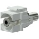 PROCAB Conector Jack a Jack KEYSTONE color blanco