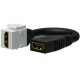 PROCAB ADPTADOR HDMI hembra - HDMI hembra Color NEGRO SISTEMA KEYSTONE