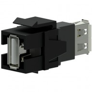 PROCAB Conector USB 2.0 A - USB 2.0 A Negro Keystone