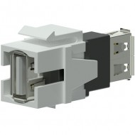 PROCAB Conector USB 2.0 A - USB 2.0 A Blanco Keystone