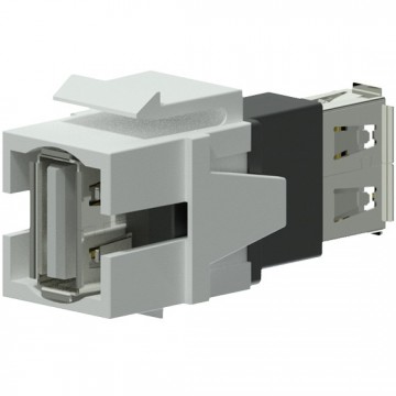 PROCAB Conector USB 2.0 A - USB 2.0 A Blnaco Keystone
